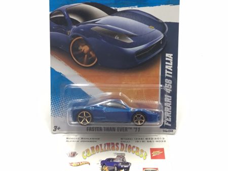 2011 Hot wheels #146 Ferrari 458 Italia Faster than ever with protector Supply