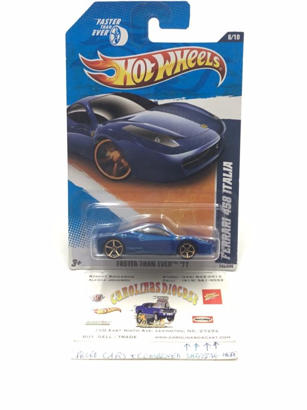 2011 Hot wheels #146 Ferrari 458 Italia Faster than ever with protector Supply