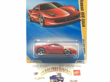 2010 Hot Wheels #34 Ferrari 458 Italia with protector Fashion