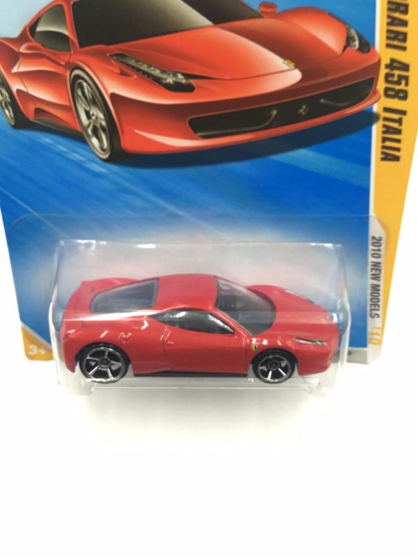 2010 Hot Wheels #34 Ferrari 458 Italia with protector Fashion