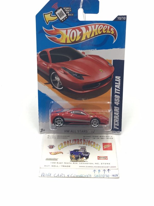 2012 Hot wheels #130 Ferrari 458 Italia SS4 Online