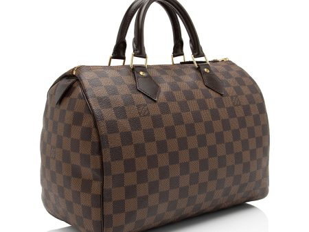 Louis Vuitton Damier Ebene Speedy 30 Satchel (6Nm8yp) on Sale