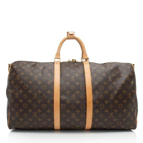 Louis Vuitton Monogram Canvas Keepall Bandouliere 55 Duffle Bag (BWjDGO) Supply