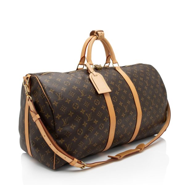 Louis Vuitton Monogram Canvas Keepall Bandouliere 55 Duffle Bag (BWjDGO) Supply