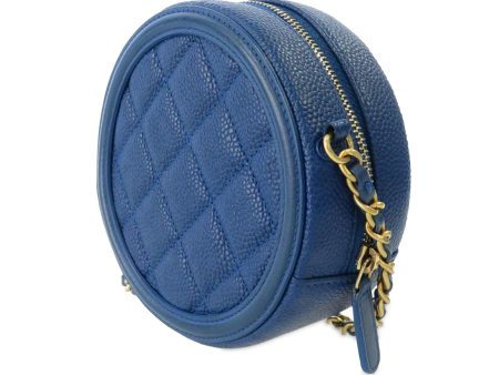 Chanel Caviar CC Filigree Round Crossbody (mZOwMh) Online Sale