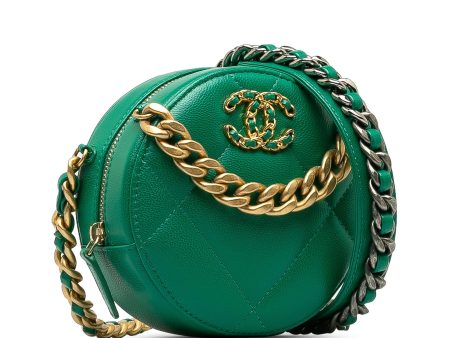 Chanel 19 Round Lambskin Clutch With Chain (pjBnNJ) Sale